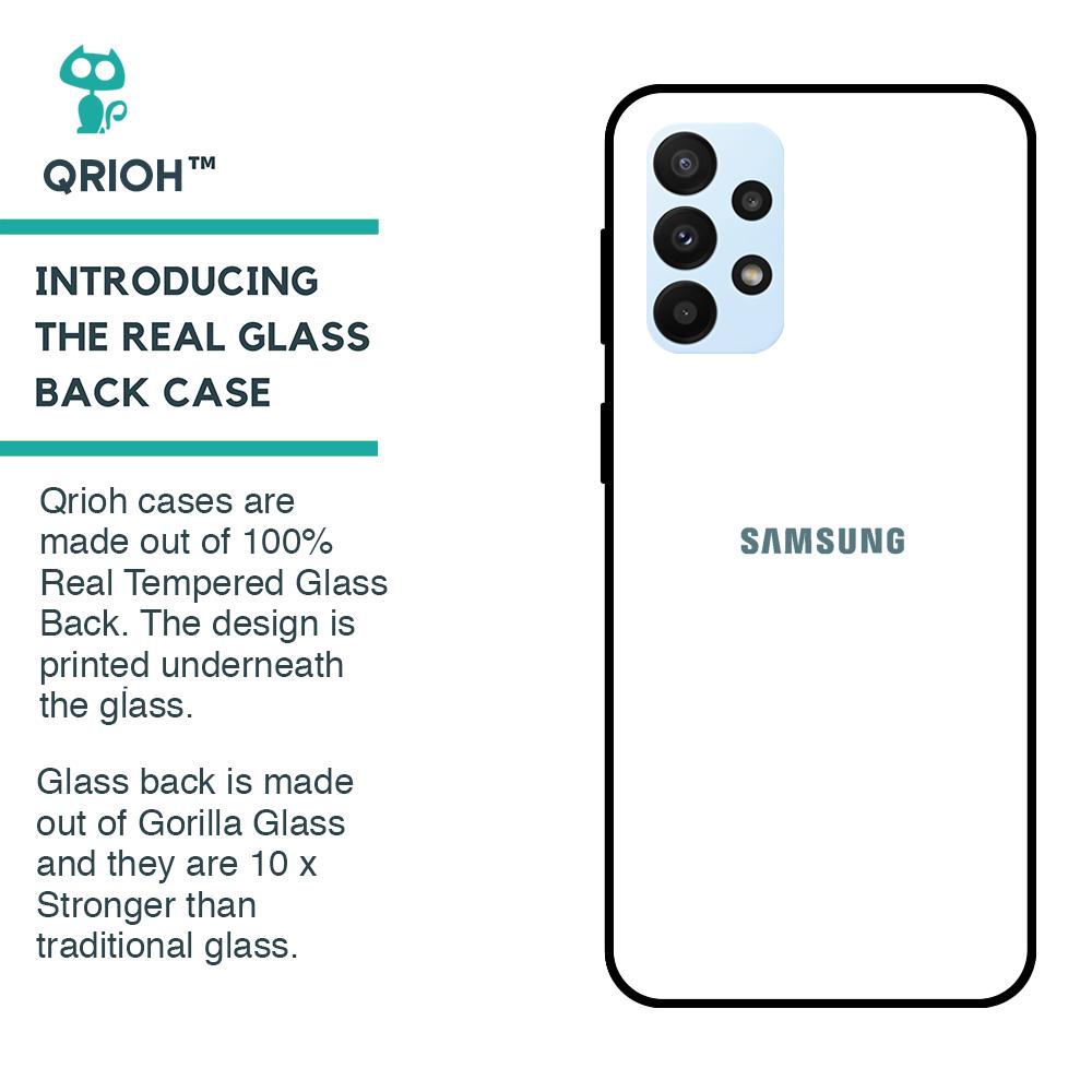 Arctic White Glass Case for Samsung Galaxy A23