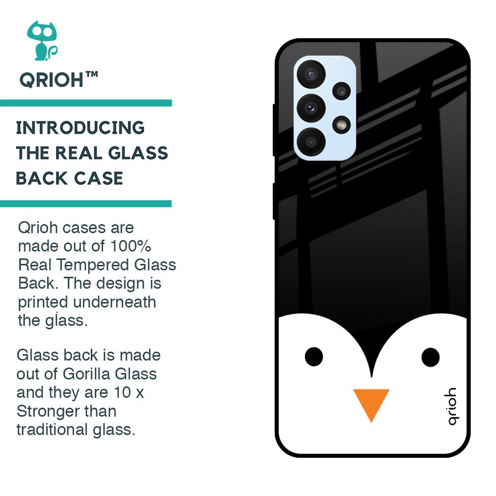 Cute Penguin Glass Case for Samsung Galaxy A23