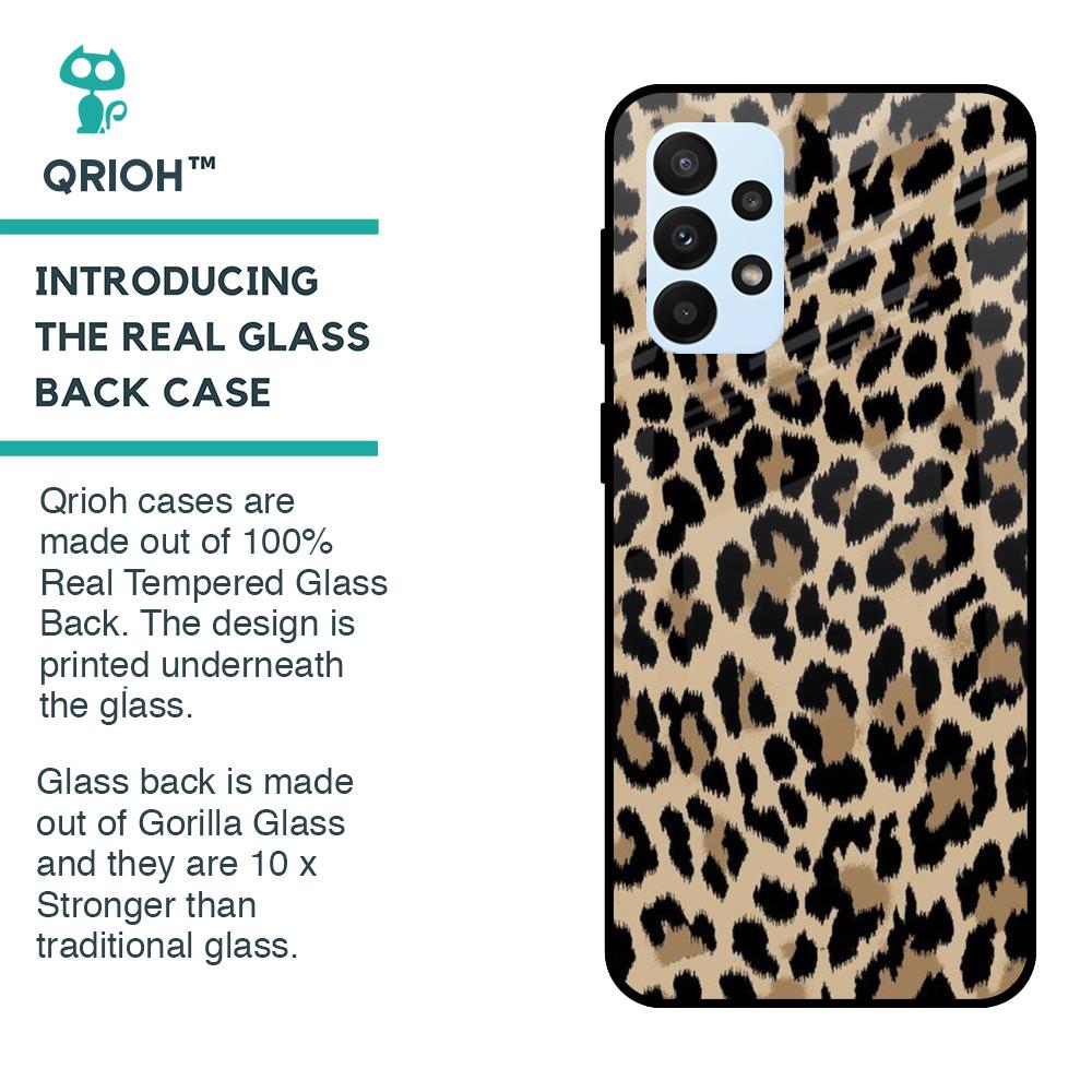 Leopard Seamless Glass Case For Samsung Galaxy A23