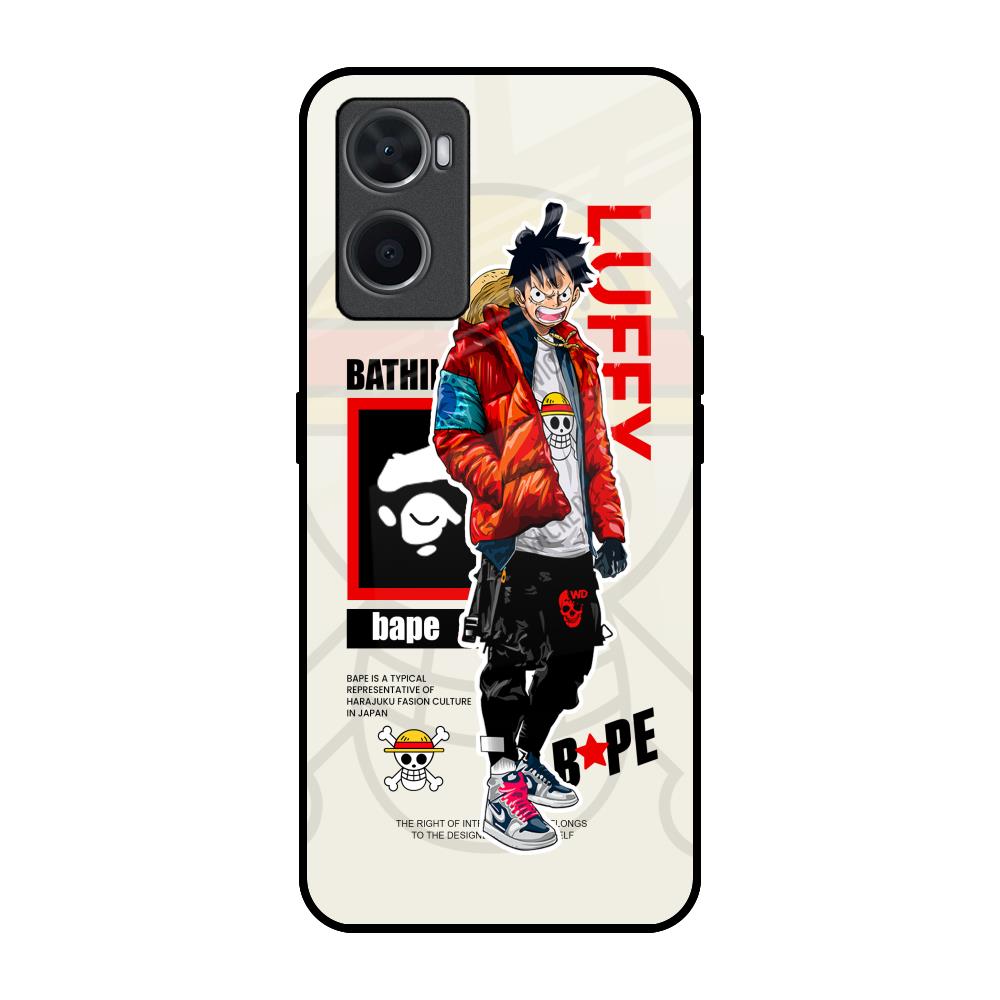 Bape Luffy Oppo A96 Glass Back Cover Online