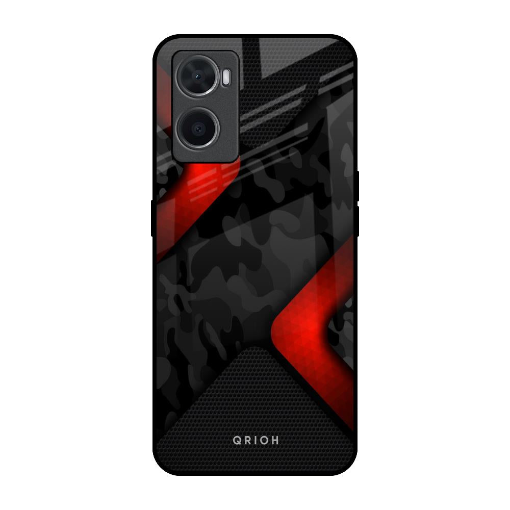 Modern Camo Abstract Oppo A96 Glass Back Cover Online