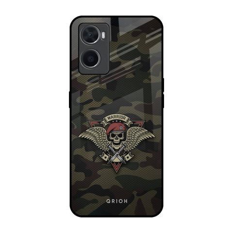 Army Warrior Oppo A96 Glass Back Cover Online