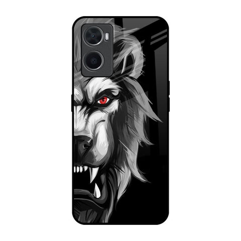 Wild Lion Oppo A96 Glass Back Cover Online