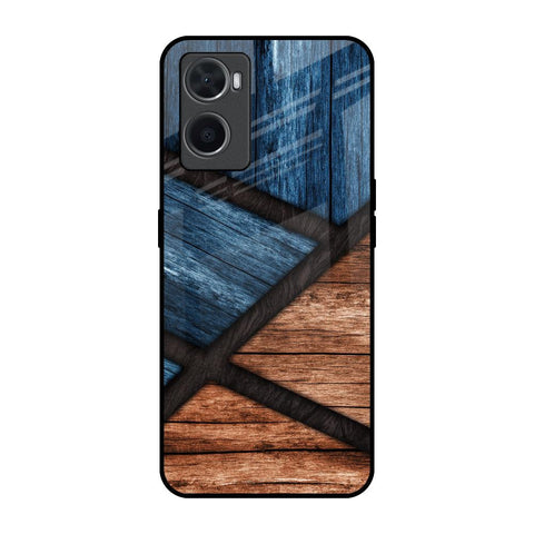 Wooden Tiles Oppo A96 Glass Back Cover Online