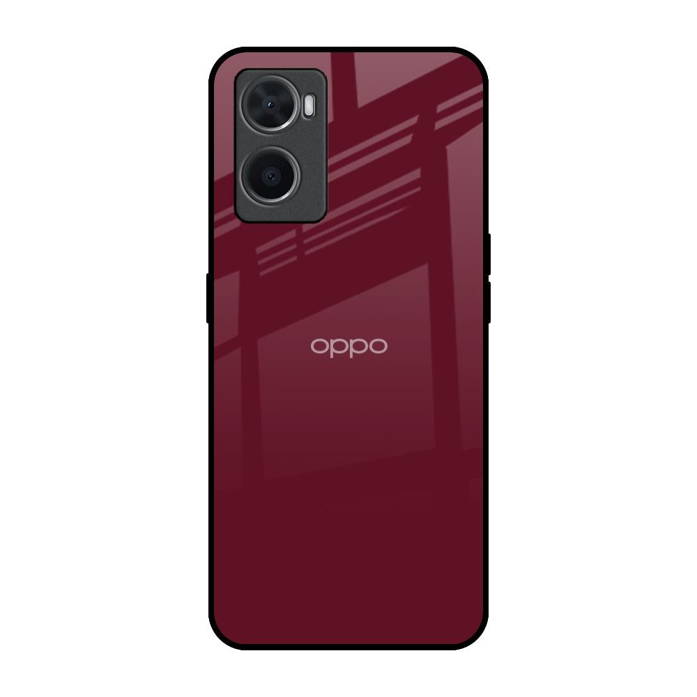 Classic Burgundy Oppo A96 Glass Back Cover Online