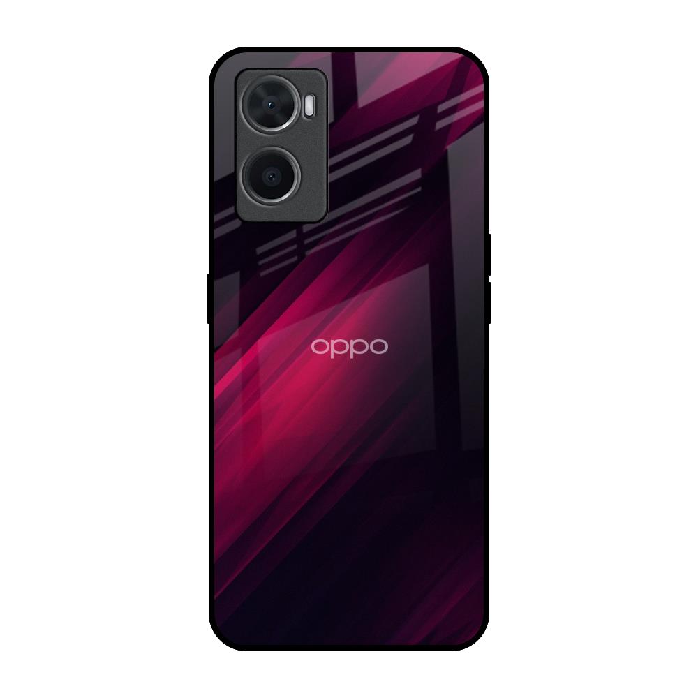 Razor Black Oppo A96 Glass Back Cover Online