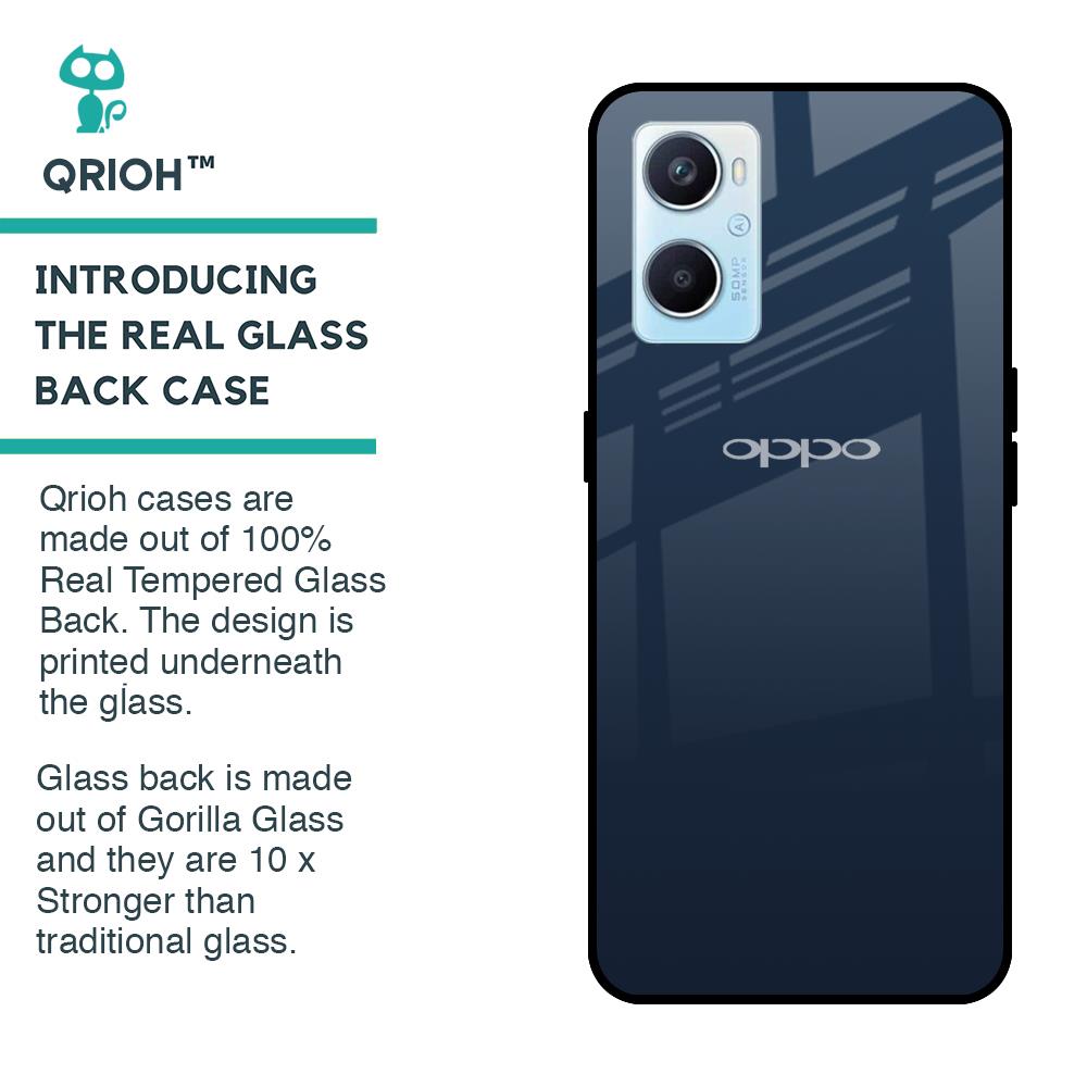 Overshadow Blue Glass Case For Oppo A96