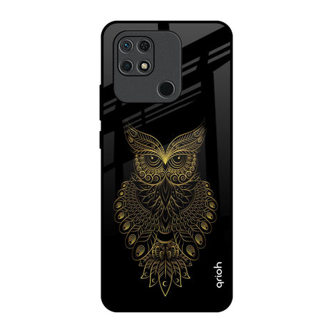 Golden Owl Redmi 10 Glass Back Cover Online