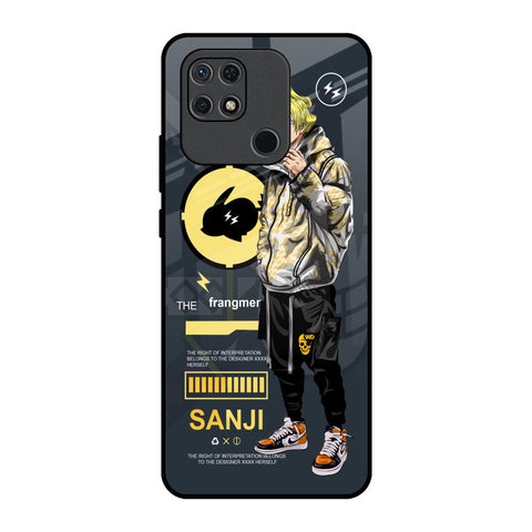 Cool Sanji Redmi 10 Glass Back Cover Online