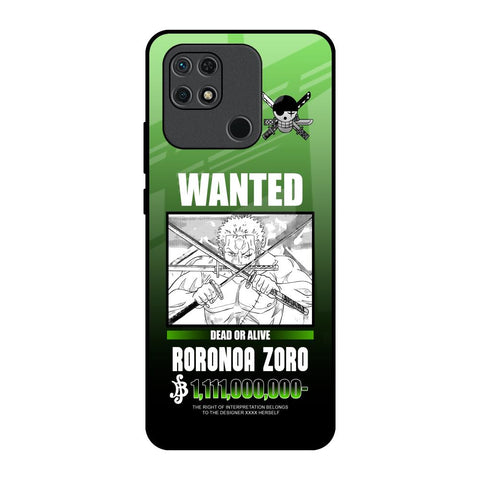 Zoro Wanted Redmi 10 Glass Back Cover Online