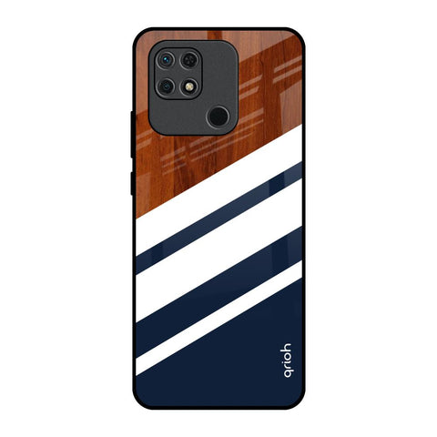 Bold Stripes Redmi 10 Glass Back Cover Online