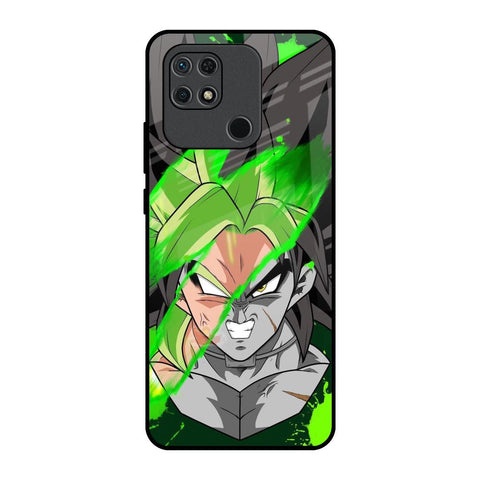 Anime Green Splash Redmi 10 Glass Back Cover Online