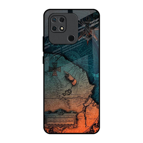 Geographical Map Redmi 10 Glass Back Cover Online