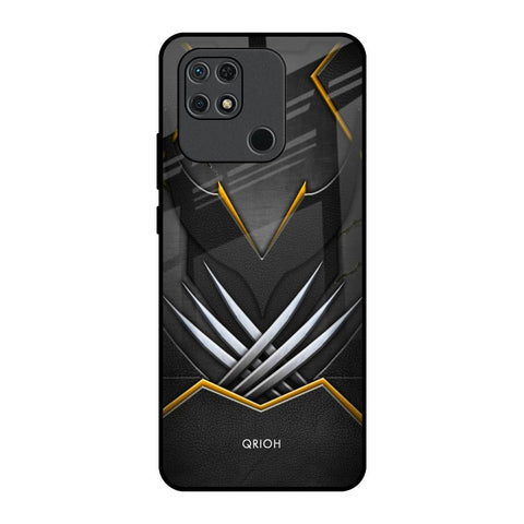 Black Warrior Redmi 10 Glass Back Cover Online