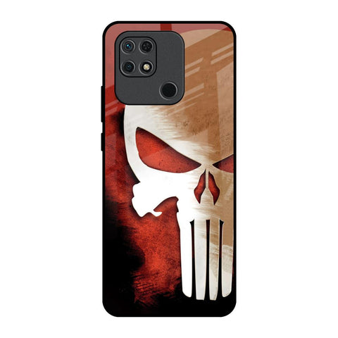 Red Skull Redmi 10 Glass Back Cover Online