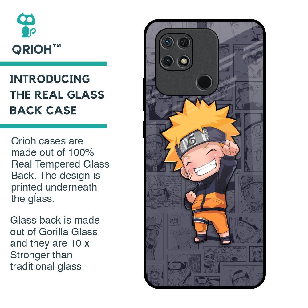 Orange Chubby Glass Case for Redmi 10