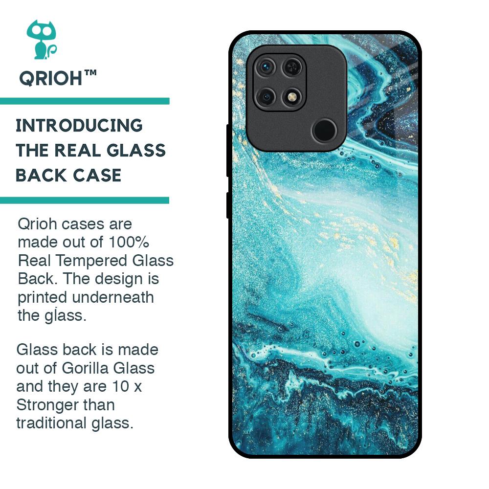 Sea Water Glass Case for Redmi 10