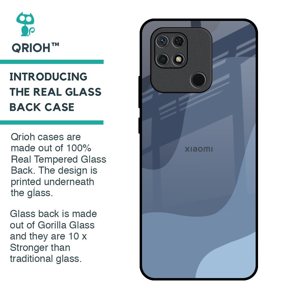 Navy Blue Ombre Glass Case for Redmi 10