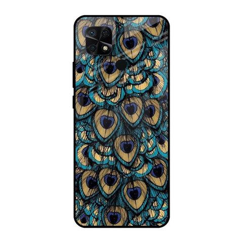 Peacock Feathers Redmi 10 Glass Cases & Covers Online