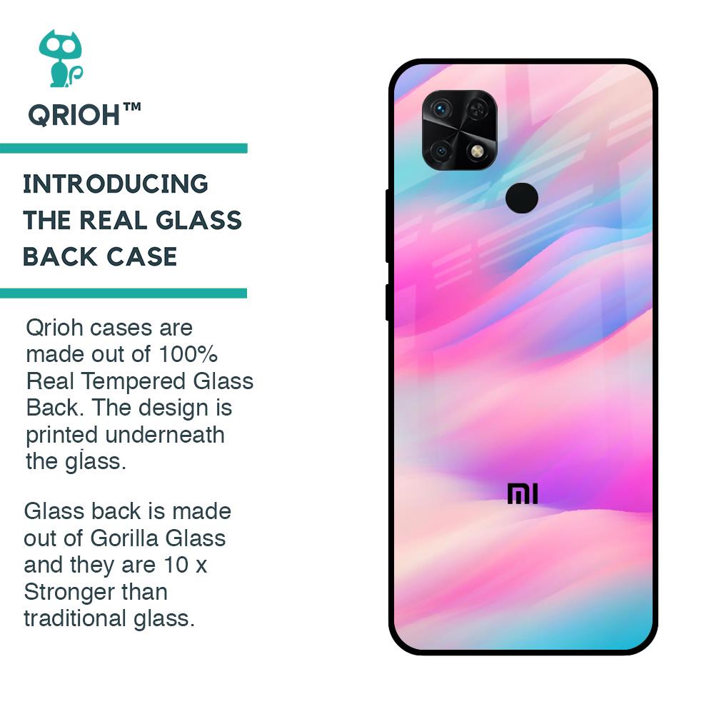 Colorful Waves Glass case for Redmi 10
