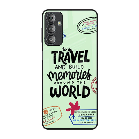 Travel Stamps Samsung Galaxy F23 5G Glass Back Cover Online