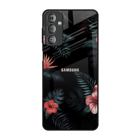Tropical Art Flower Samsung Galaxy F23 5G Glass Back Cover Online