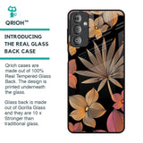 Lines Pattern Flowers Glass Case for Samsung Galaxy F23 5G