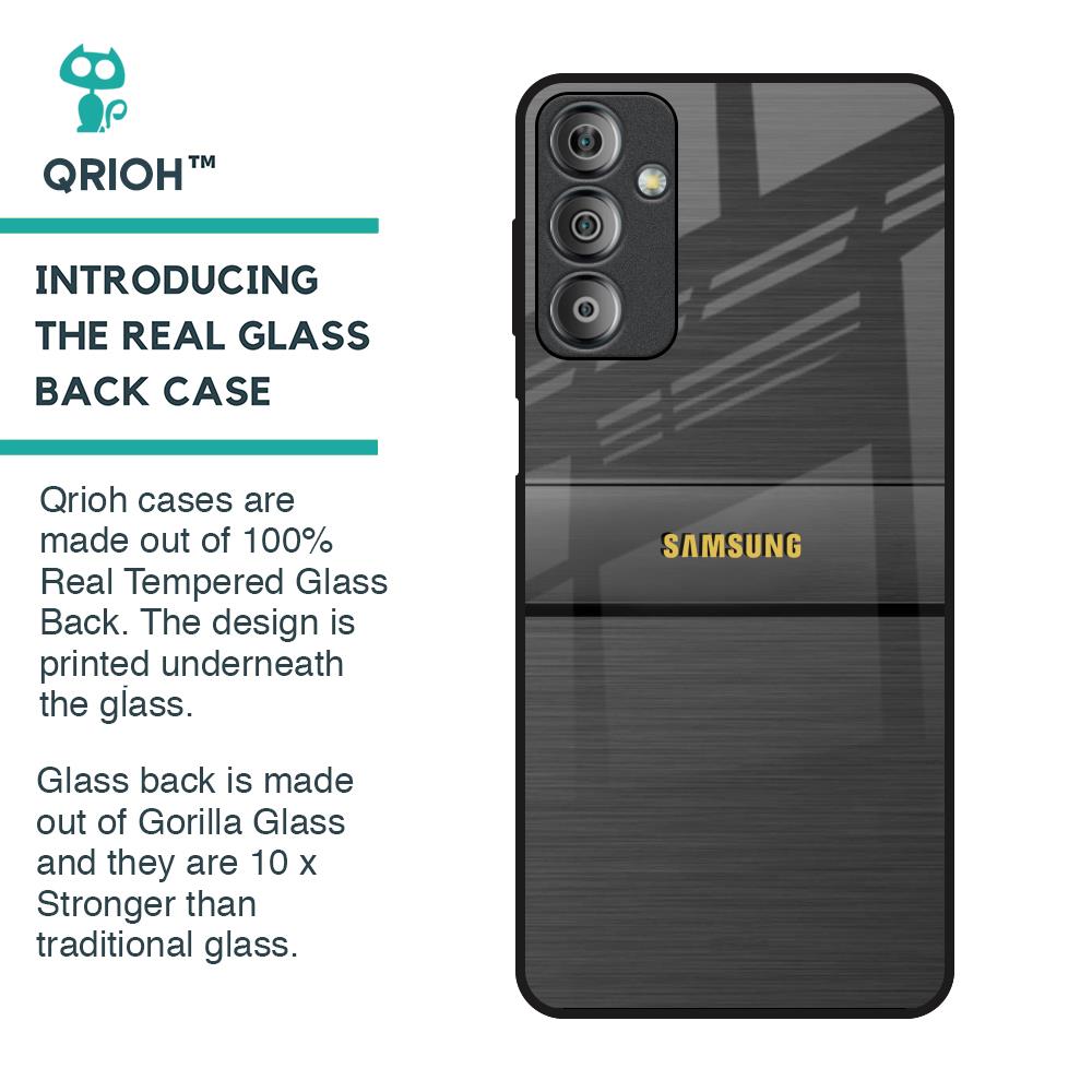 Grey Metallic Glass Case For Samsung Galaxy F23 5G