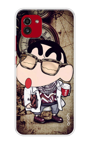 Nerdy Shinchan Samsung Galaxy A03 Back Cover