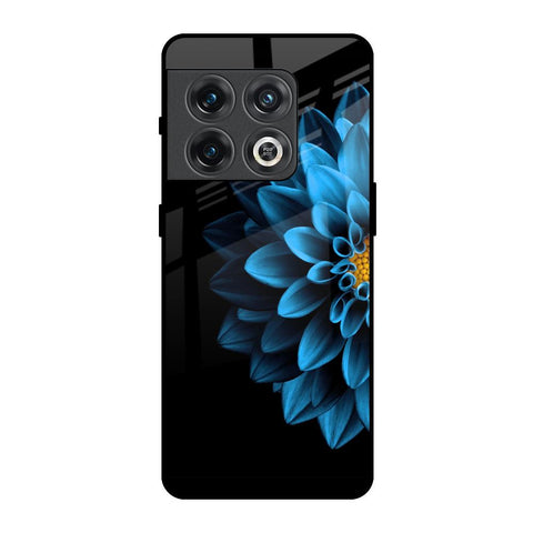 Half Blue Flower OnePlus 10 Pro Glass Back Cover Online