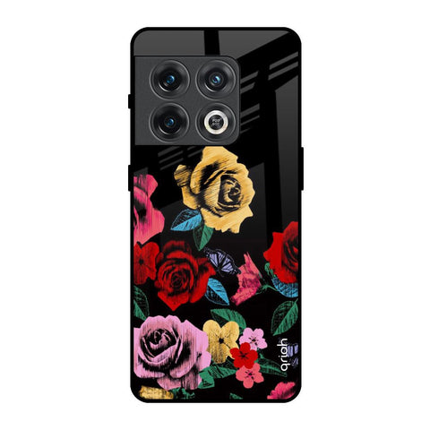 Floral Decorative OnePlus 10 Pro Glass Back Cover Online