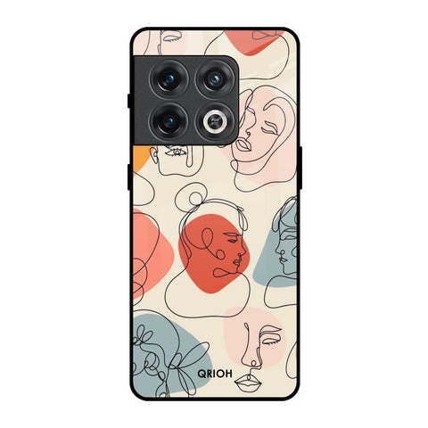 Abstract Faces OnePlus 10 Pro Glass Back Cover Online
