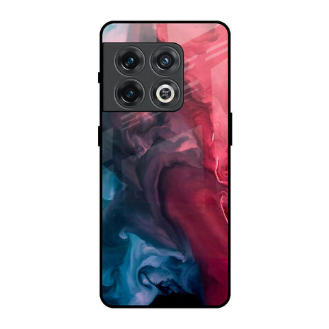 Blue & Red Smoke OnePlus 10 Pro Glass Back Cover Online