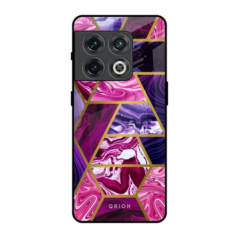 Electroplated Geometric Marble OnePlus 10 Pro Glass Back Cover Online