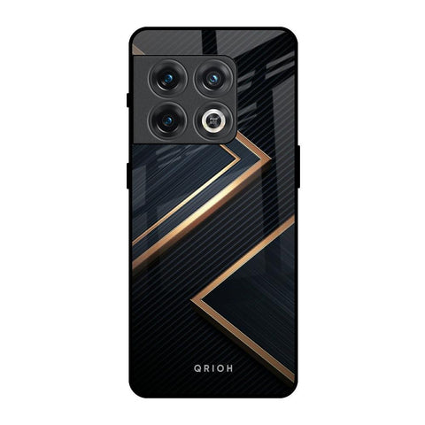 Sleek Golden & Navy OnePlus 10 Pro Glass Back Cover Online