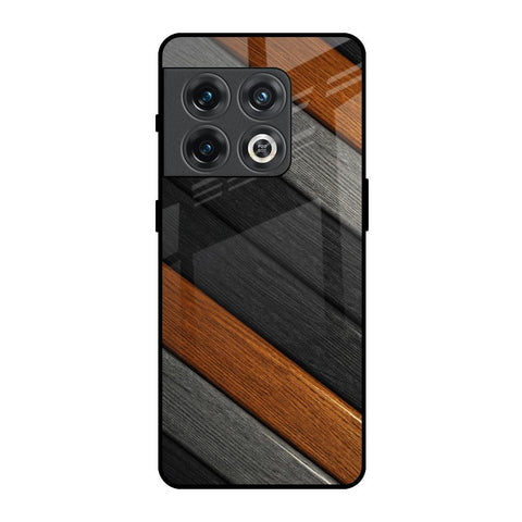 Tri Color Wood OnePlus 10 Pro Glass Back Cover Online
