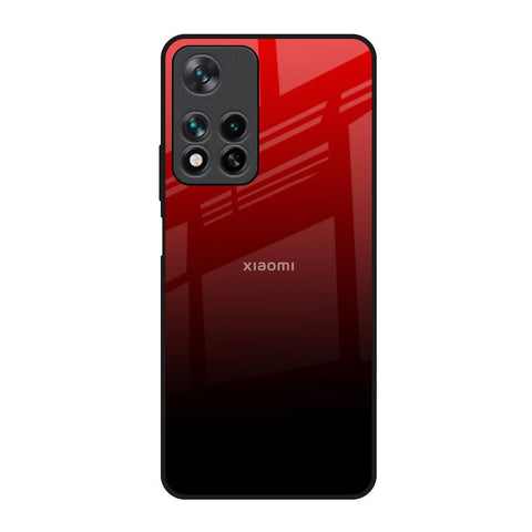 Maroon Faded Redmi Note 11 Pro 5G Glass Back Cover Online