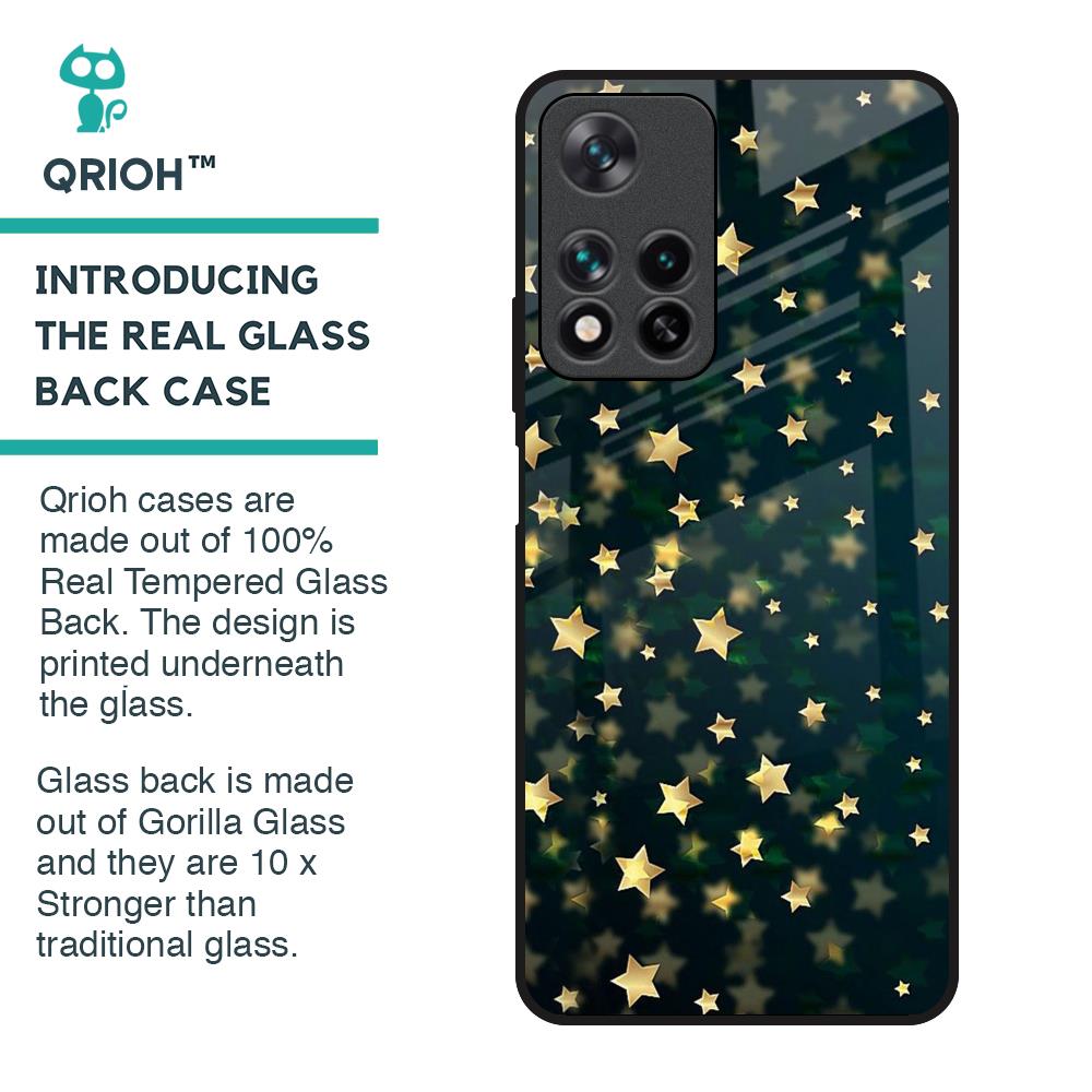 Dazzling Stars Glass Case For Redmi Note 11 Pro 5G
