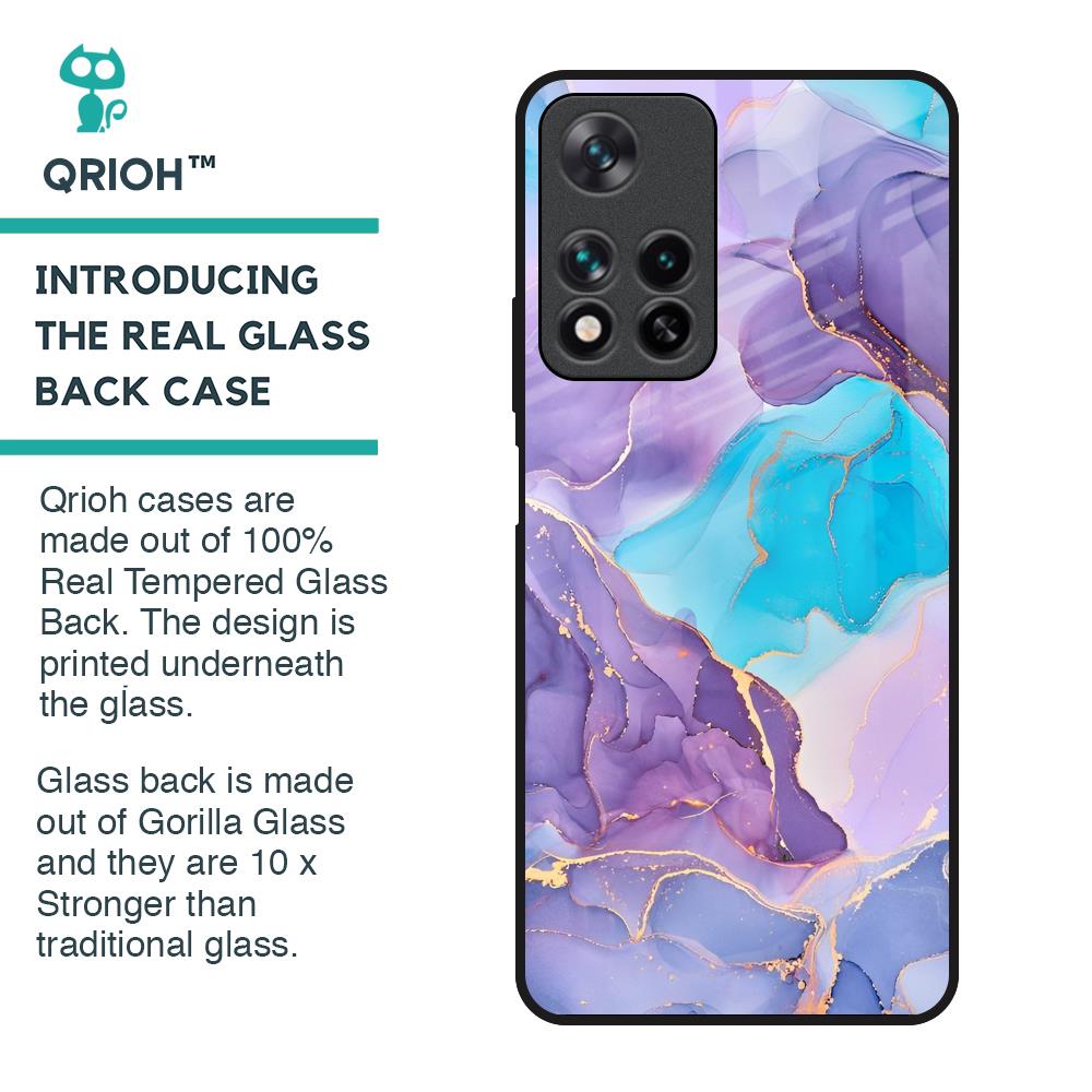 Alcohol ink Marble Glass Case for Redmi Note 11 Pro 5G