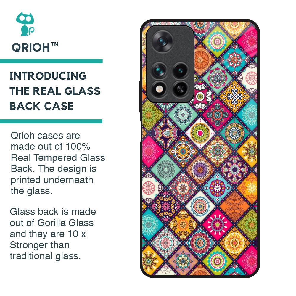Multicolor Mandala Glass Case for Redmi Note 11 Pro 5G