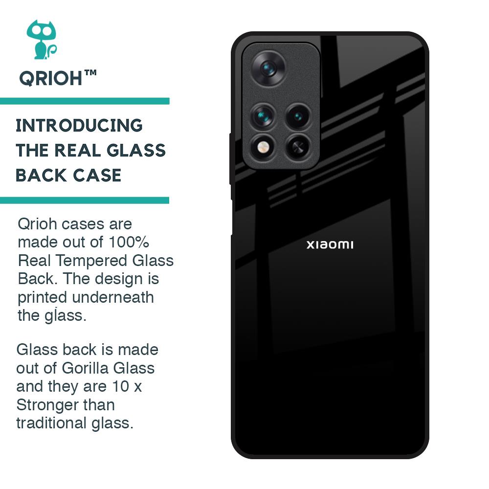 Jet Black Glass Case for Redmi Note 11 Pro 5G