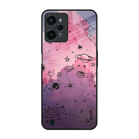 Space Doodles Realme C31 Glass Back Cover Online