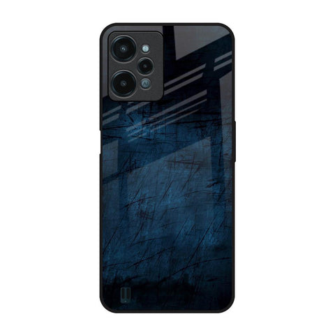 Dark Blue Grunge Realme C31 Glass Back Cover Online