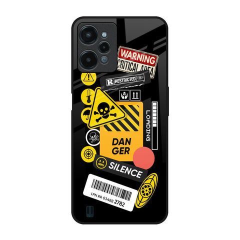 Danger Signs Realme C31 Glass Back Cover Online