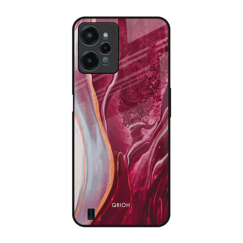 Crimson Ruby Realme C31 Glass Back Cover Online