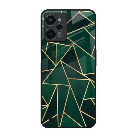 Abstract Green Realme C31 Glass Back Cover Online