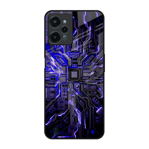 Techno Color Pattern Realme C31 Glass Back Cover Online