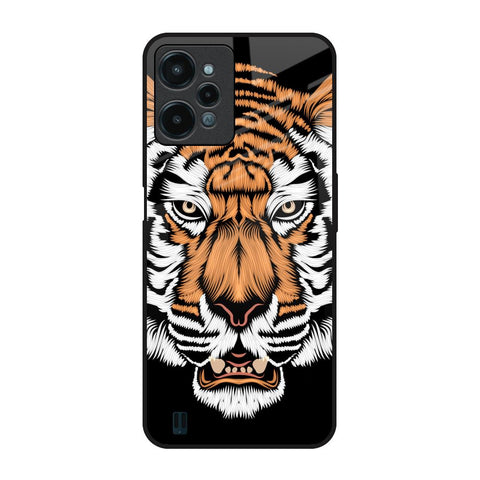 Angry Tiger Realme C31 Glass Back Cover Online