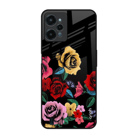 Floral Decorative Realme C31 Glass Back Cover Online
