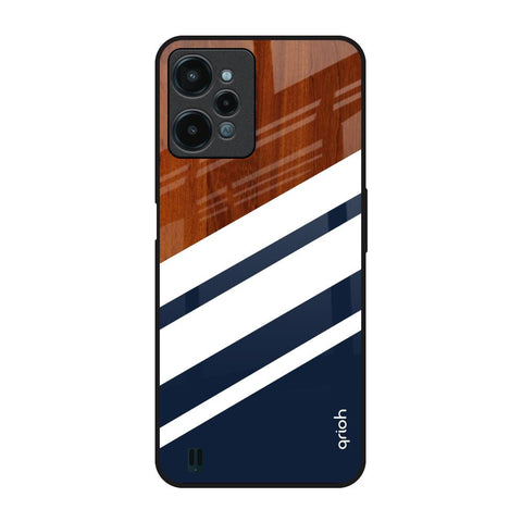Bold Stripes Realme C31 Glass Back Cover Online